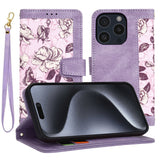 Husa pentru iPhone 15 Pro, Techsuit FlipCraft, mov