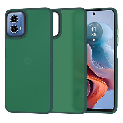 Husa pentru Motorola Moto G34, Techsuit HaloFrost Series, verde inchis