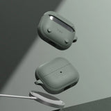 Husa pentru pentru Samsung Galaxy Buds 3 / 3 Pro / 3 FE, Non-Slip Texture, Carabiner, Ringke, verde