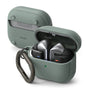 Husa pentru pentru Samsung Galaxy Buds 3 / 3 Pro / 3 FE, Non-Slip Texture, Carabiner, Ringke, verde