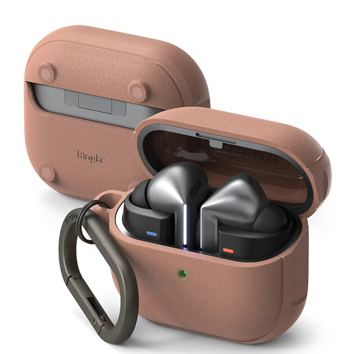 Husa pentru pentru Samsung Galaxy Buds 3 / 3 Pro / 3 FE, Non-Slip Texture, Ringke, bej