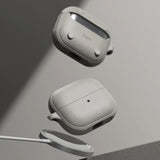 Husa pentru pentru Samsung Galaxy Buds 3 / 3 Pro / 3 FE, Non-Slip Texture, Carabiner, Ringke, gri