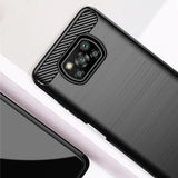 Husa pentru Xiaomi POCO X3 Pro, Techsuit Carbon Silicone, negru