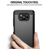 Husa pentru Xiaomi POCO X3 Pro, Techsuit Carbon Silicone, negru