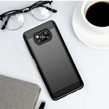Husa pentru Xiaomi POCO X3 Pro, Techsuit Carbon Silicone, negru