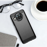 Husa pentru Xiaomi Mi 10T Lite 5G, Techsuit Carbon Silicone, negru