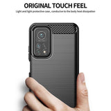 Husa pentru Xiaomi Mi 10T Pro 5G, Techsuit Carbon Silicone, albastru