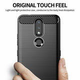 Husa pentru Nokia 2.4, Techsuit Carbon Silicone, negru