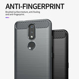 Husa pentru Nokia 2.4, Techsuit Carbon Silicone, negru