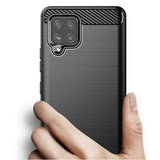 Husa pentru Samsung Galaxy A42 5G, Techsuit Carbon Silicone, negru