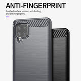 Husa pentru Samsung Galaxy A42 5G, Techsuit Carbon Silicone, negru