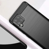 Husa pentru Samsung Galaxy A42 5G, Techsuit Carbon Silicone, negru