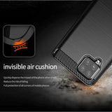 Husa pentru Samsung Galaxy A42 5G, Techsuit Carbon Silicone, negru