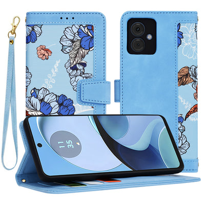 Husa pentru Motorola Moto G14, Techsuit FlipCraft, bleu