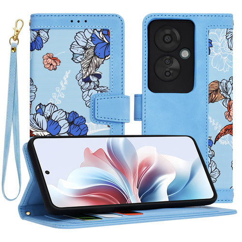 Husa pentru OPPO Reno11 F, Techsuit FlipCraft, bleu