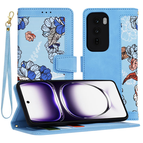 Husa pentru OPPO Reno12, Techsuit FlipCraft, bleu
