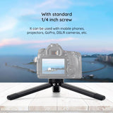 Techsuit Mini Tripod (TPD2), pentru Selfie Sticks, Universal, cu 1/4 inch Screw, Aluminum Alloy, Negru