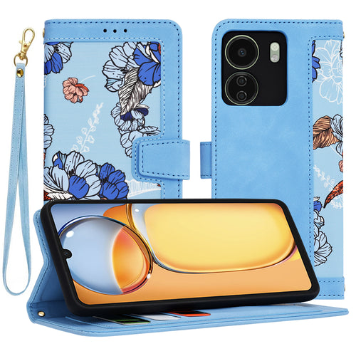 Husa pentru Xiaomi Redmi 13C 4G, Techsuit FlipCraft, bleu
