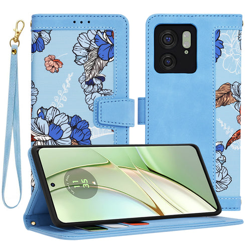Husa pentru Motorola Edge 40, Techsuit FlipCraft, bleu