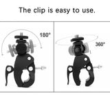 Techsuit Mount pentru Handlebar (CAL07), pentru GoPro Action Camera, cu 1/4 Screw Compatibility, Negru