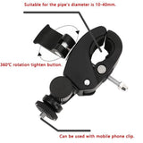 Techsuit Mount pentru Handlebar (CAL07), pentru GoPro Action Camera, cu 1/4 Screw Compatibility, Negru