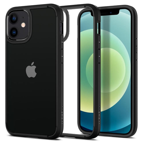 Husa pentru iPhone 12, Spigen Ultra Hybrid (ACS01703), negru;transparenta
