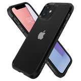 Husa pentru iPhone 12, Spigen Ultra Hybrid (ACS01703), negru;transparenta