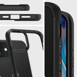 Husa pentru iPhone 12, Spigen Ultra Hybrid (ACS01703), negru;transparenta