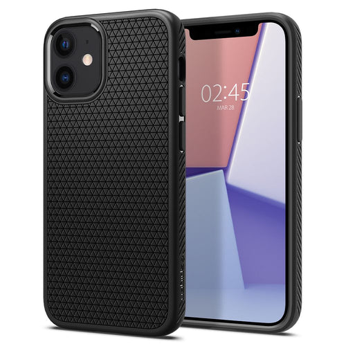 Husa pentru iPhone 12, Spigen Liquid Air (ACS01701), negru