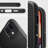 Husa pentru iPhone 12, Spigen Liquid Air (ACS01701), negru