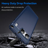 Husa pentru OnePlus Nord 4, Techsuit Carbon Silicone, albastru