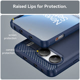 Husa pentru OnePlus Nord 4, Techsuit Carbon Silicone, albastru
