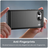 Husa pentru OnePlus Nord 4, Techsuit Carbon Silicone, albastru