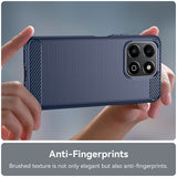 Husa pentru Honor X6b, Techsuit Carbon Silicone, albastru