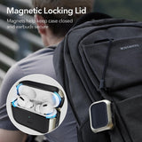 Husa casti pentru AirPods 4, ESR, Orbit Hybrid Halolock, alb