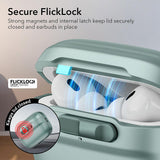 Husa casti pentru AirPods 4, ESR, Pulse Magnetic Halolock, alb