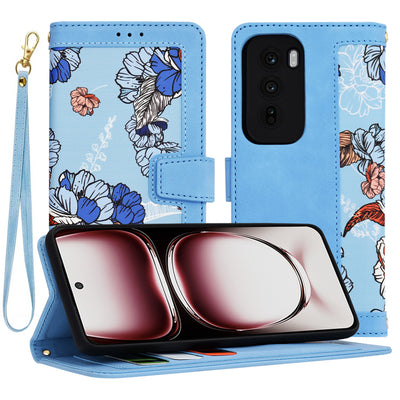 Husa pentru OPPO Reno12 Pro, Techsuit FlipCraft, bleu