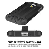 Husa pentru Samsung Galaxy S4 i9500, Techsuit Hybrid Armor, negru