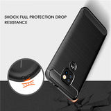 Husa pentru Motorola Moto E7 Plus, Techsuit Carbon Silicone, negru