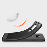 Husa pentru Motorola Moto E7 Plus, Techsuit Carbon Silicone, negru