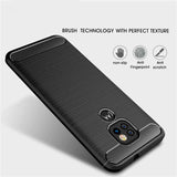 Husa pentru Motorola Moto E7 Plus, Techsuit Carbon Silicone, negru