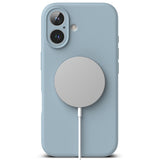 Husa pentru iPhone 16 Plus, Ringke Silicone Magnetic MagSafe, bleu