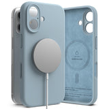 Husa pentru iPhone 16 Plus, Ringke Silicone Magnetic MagSafe, bleu