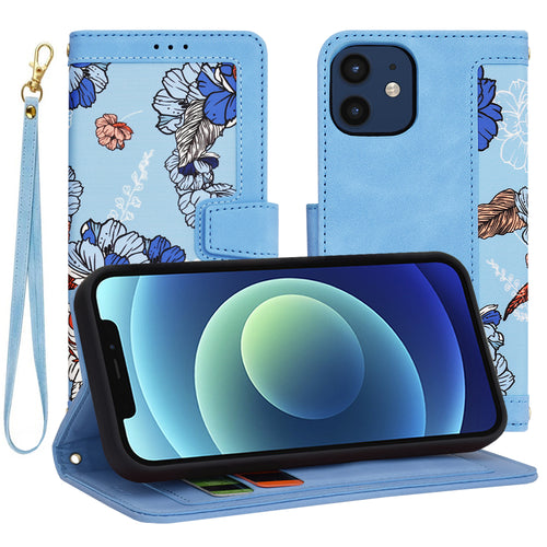 Husa pentru iPhone 12, Techsuit FlipCraft, bleu