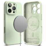 Husa pentru iPhone 16 Pro, Ringke Silicone Magnetic MagSafe, verde