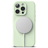 Husa pentru iPhone 16 Pro, Ringke Silicone Magnetic MagSafe, verde