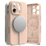 Husa pentru iPhone 16 Pro, Ringke Silicone Magnetic MagSafe, roz