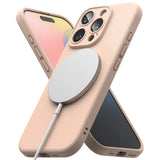 Husa pentru iPhone 16 Pro, Ringke Silicone Magnetic MagSafe, roz
