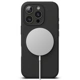 Husa pentru iPhone 16 Pro, Ringke Silicone Magnetic MagSafe, negru