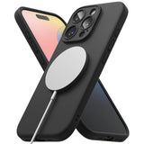 Husa pentru iPhone 16 Pro Max, Ringke Silicone Magnetic MagSafe, negru
